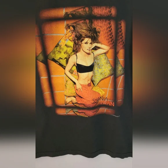 Shania Twain Vintage 1998 Tour Men's T-Shirt XL Black - Picture 4 of 5